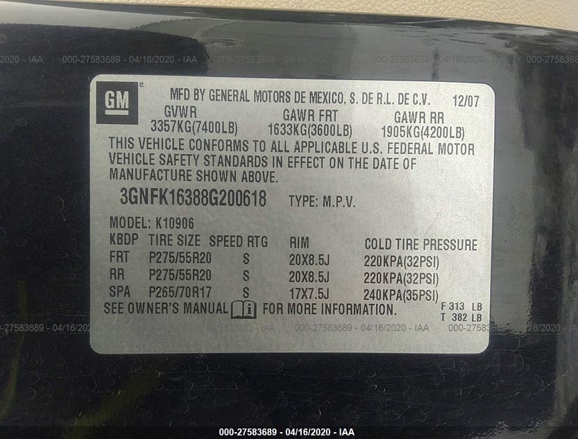 3GNFK16388G200618