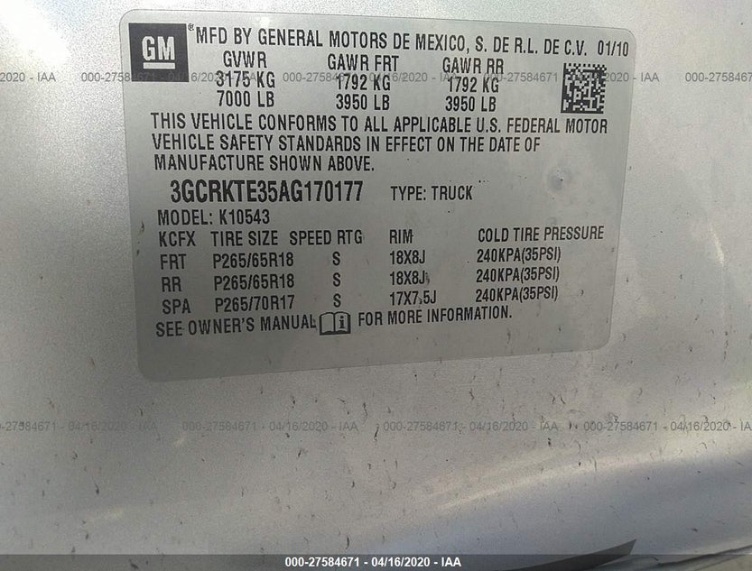 3GCRKTE35AG170177
