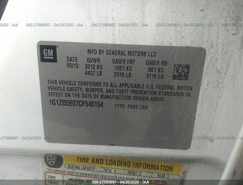 1G1ZD5E07CF346154