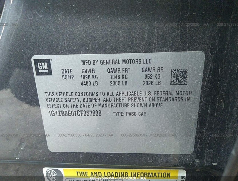 1G1ZB5E07CF357838