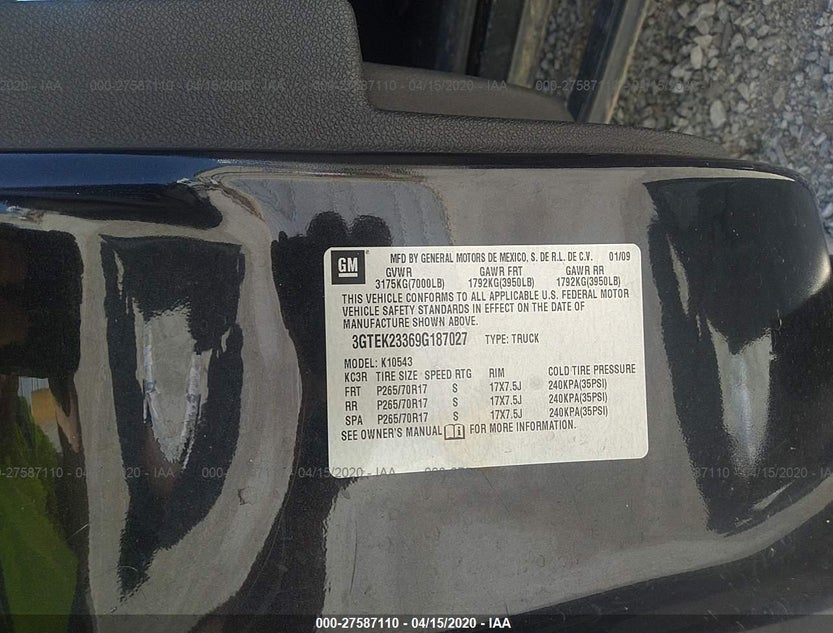 3GTEK23369G187027