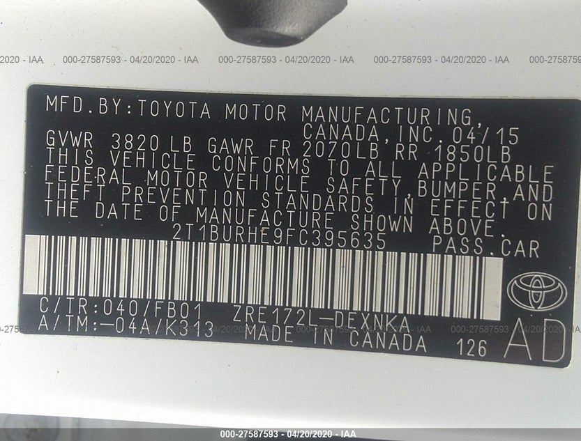 2T1BURHE9FC395635