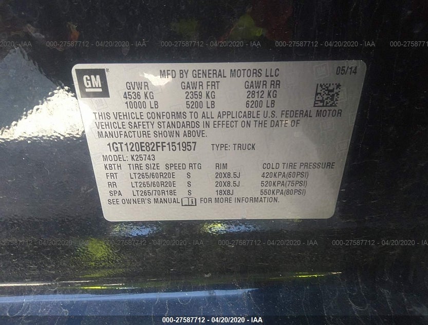 1GT120E82FF151957
