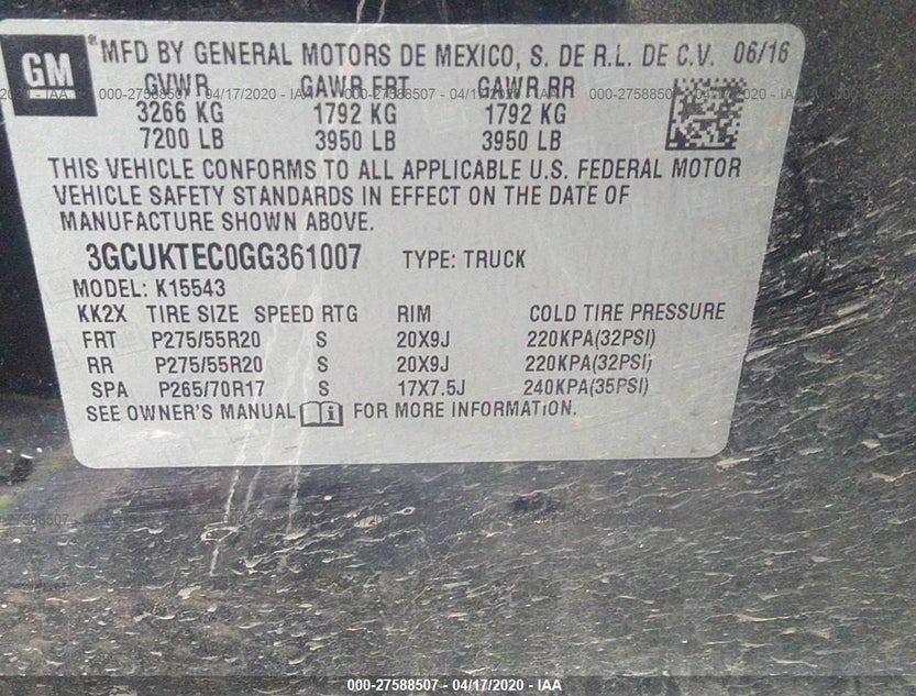 3GCUKTEC0GG361007
