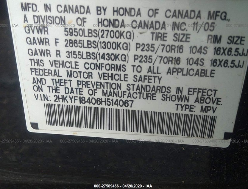 2HKYF18406H514067