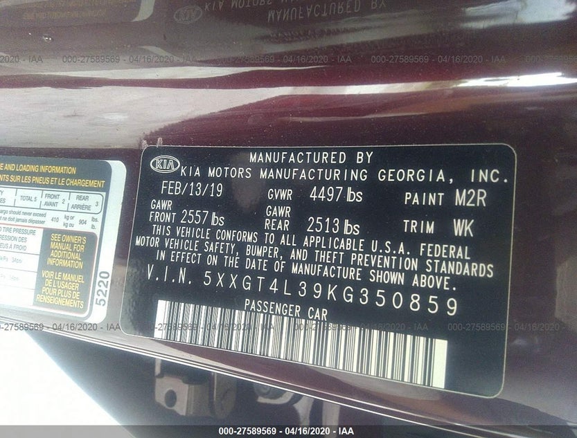 5XXGT4L39KG350859