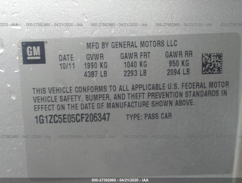 1G1ZC5E05CF206347