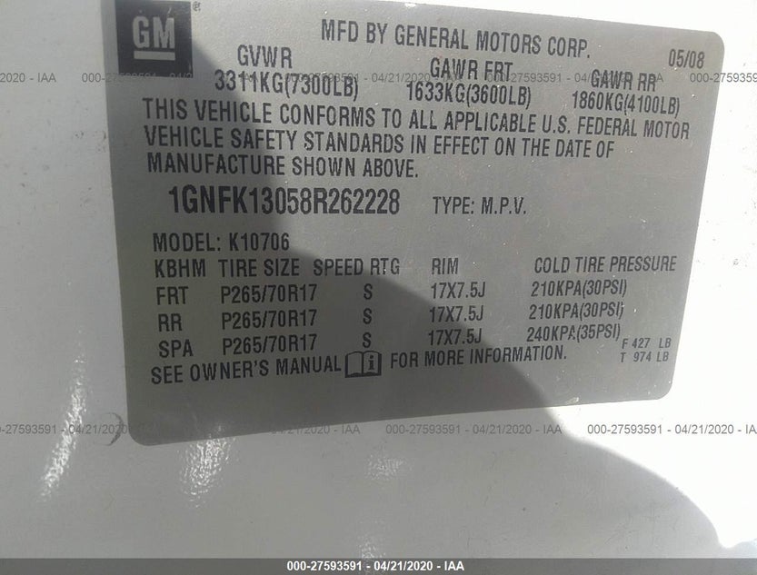 1GNFK13058R262228