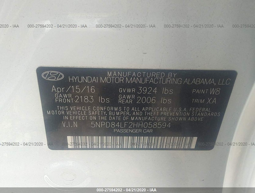 5NPD84LF2HH058594