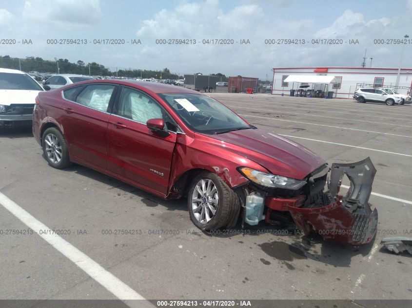 2017 Ford Fusion Hybrid Se VIN: 3FA6P0LU8HR384728 Lot: 27594213