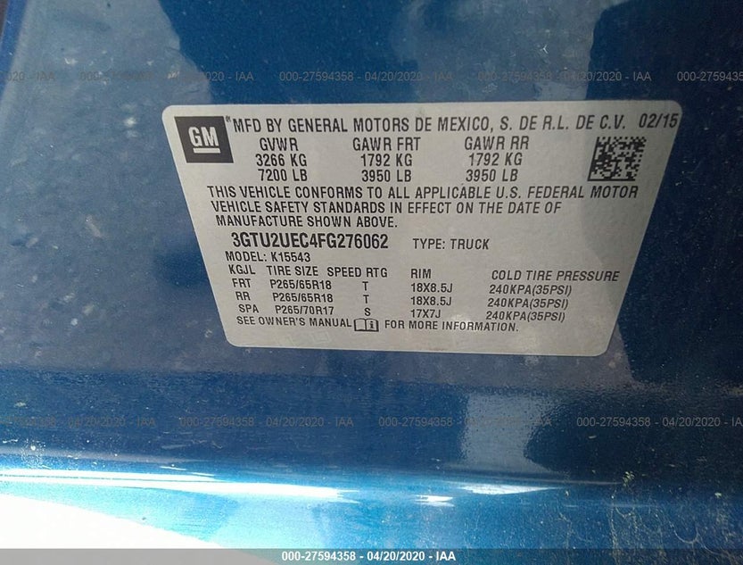 3GTU2UEC4FG276062