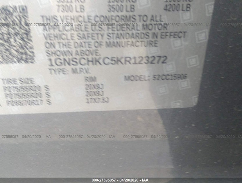 1GNSCHKC5KR123272