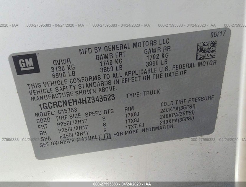 1GCRCNEH4HZ343623