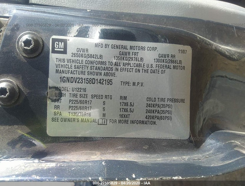 1GNDV23158D142195