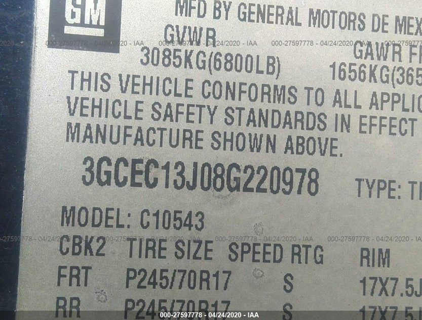 3GCEC13J08G220978
