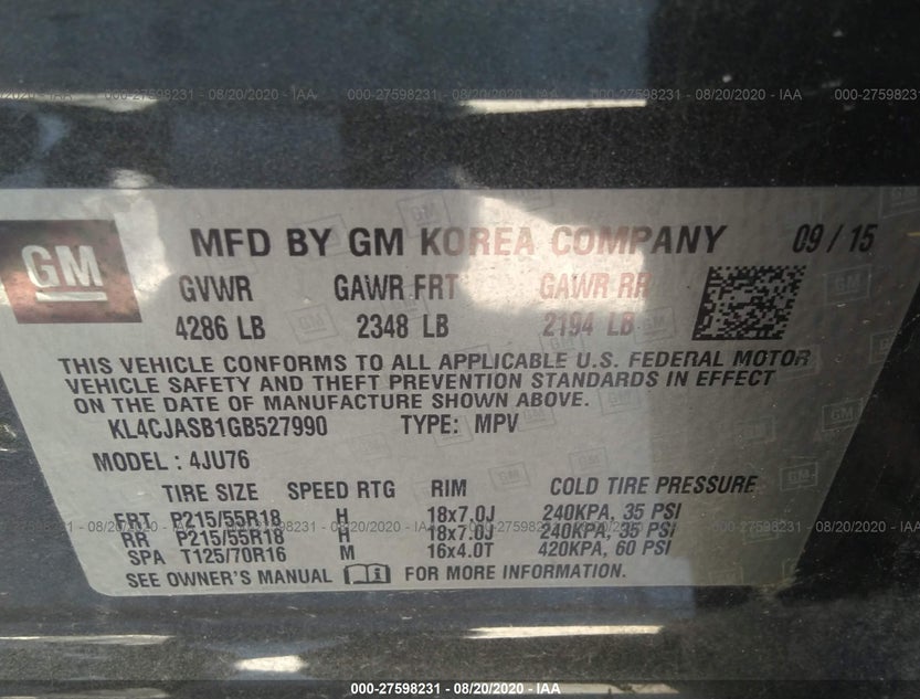 KL4CJASB1GB527990
