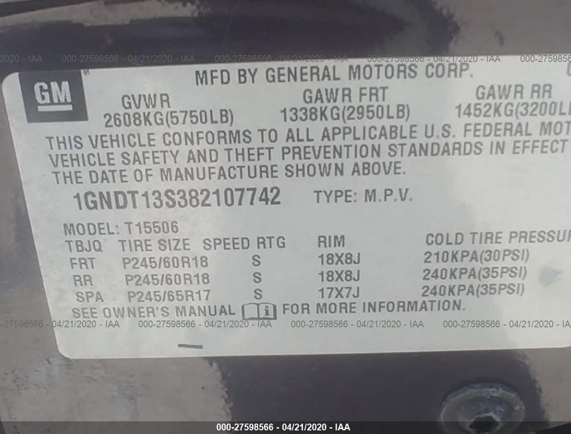 1GNDT13S382107742