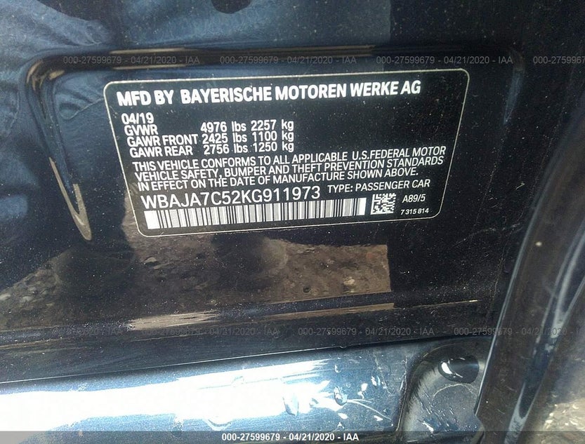WBAJA7C52KG911973