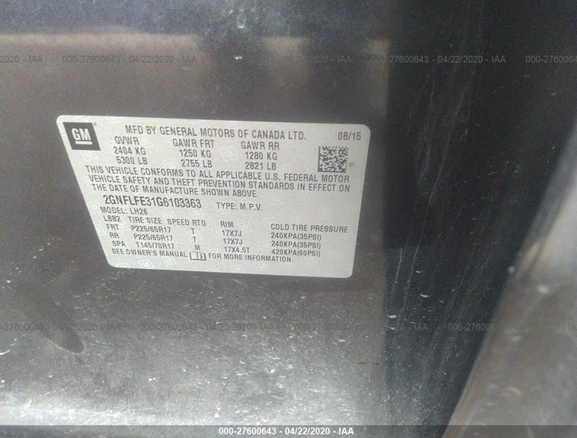 2GNFLFE31G6103363