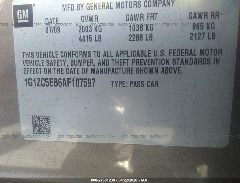 1G1ZC5EB6AF107597