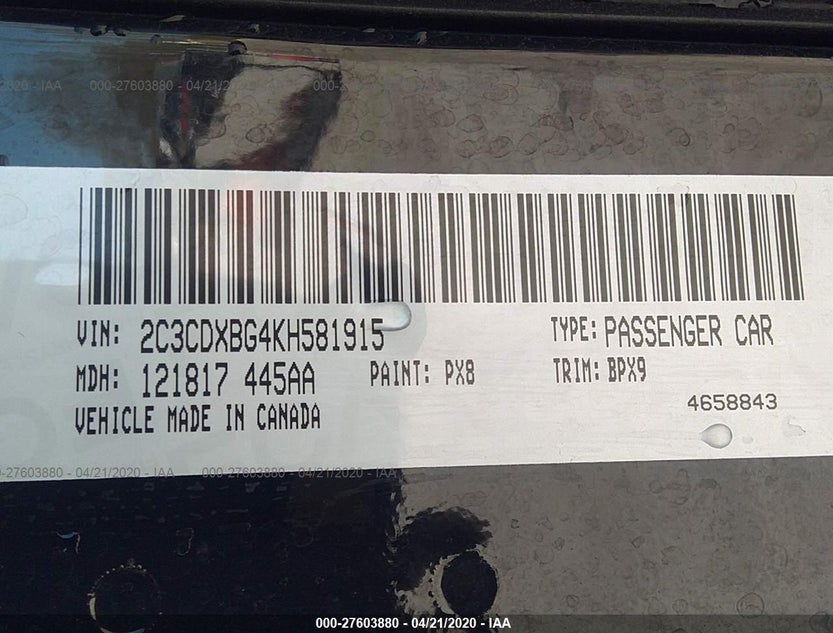 2C3CDXBG4KH581915