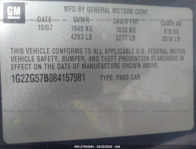 1G2ZG57B084157981