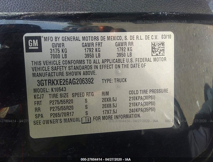 3GTRKXE26AG206392