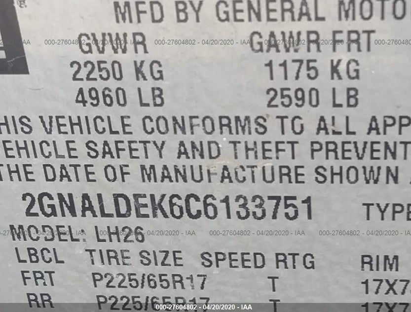 2GNALDEK6C6133751