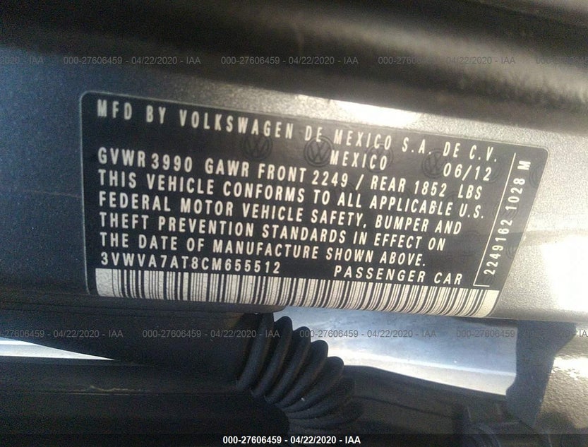 3VWVA7AT8CM655512