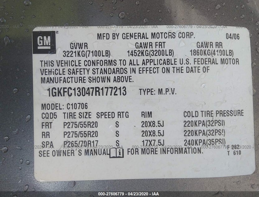 1GKFC13047R177213