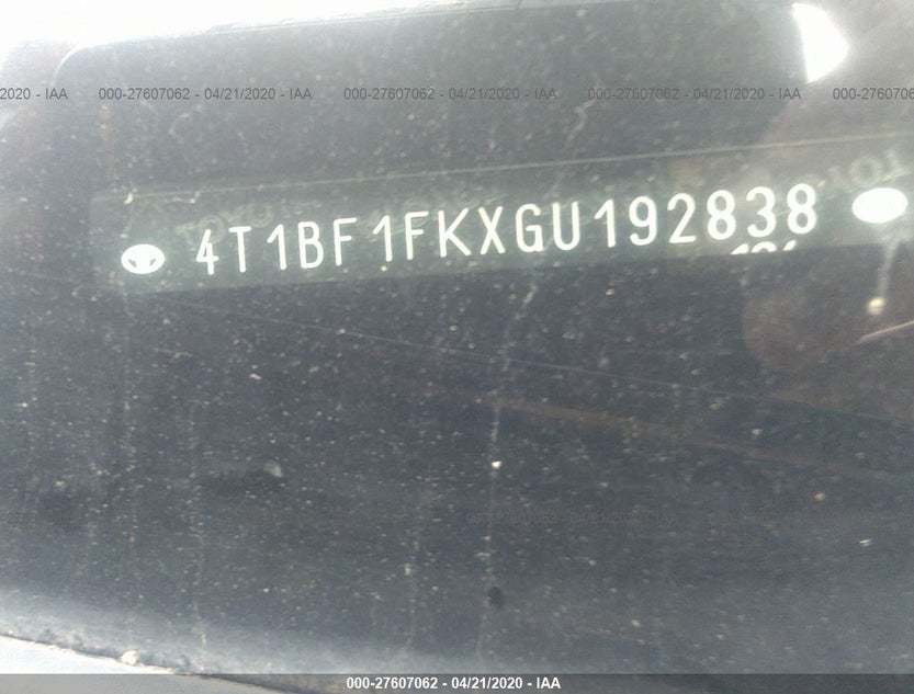 4T1BF1FKXGU192838