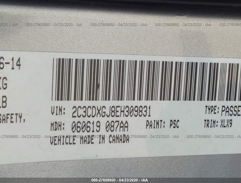 2C3CDXGJ8EH309831