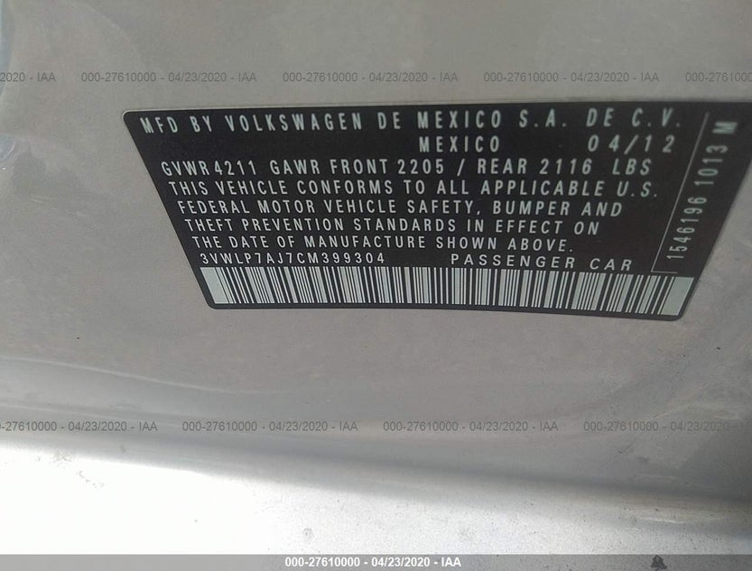3VWLP7AJ7CM399304