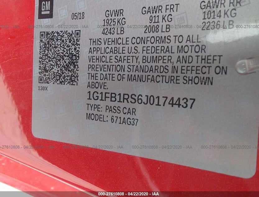 1G1FB1RS6J0174437