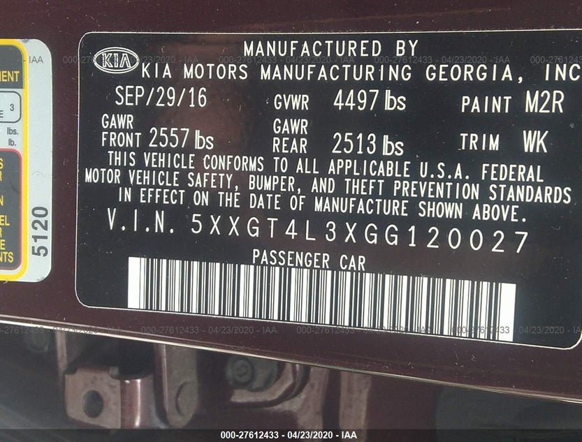 5XXGT4L3XGG120027