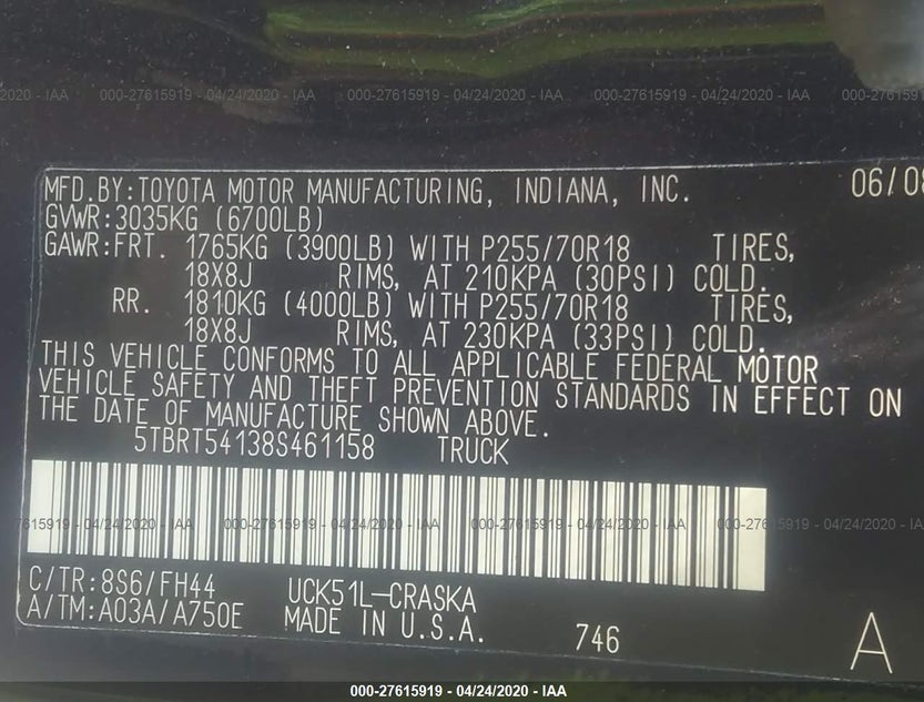 5TBRT54138S461158