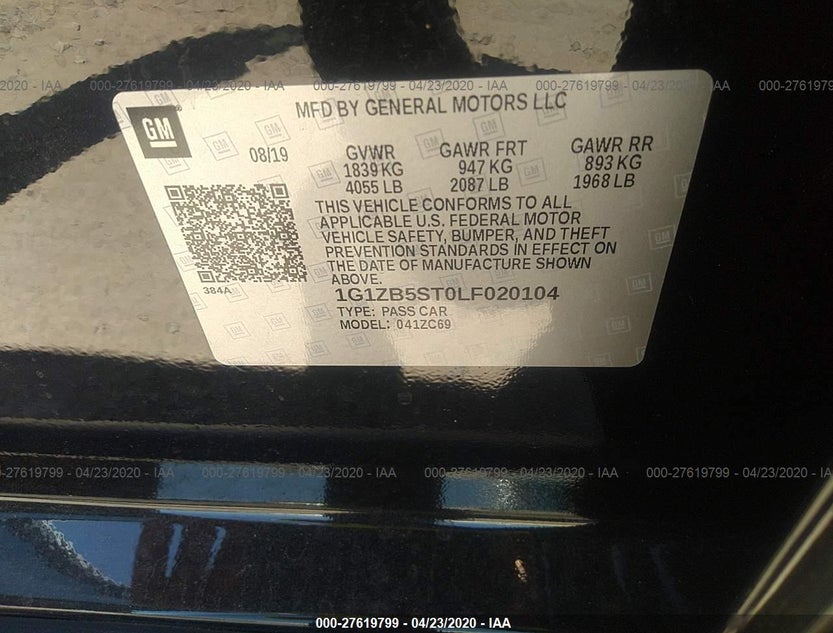 1G1ZB5ST0LF020104