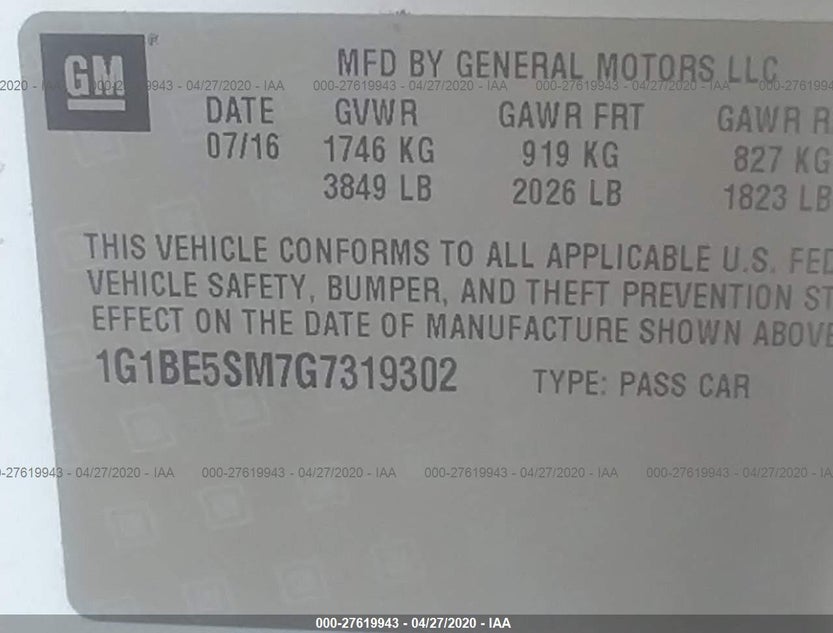 1G1BE5SM7G7319302
