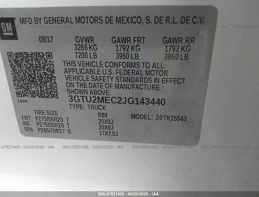 3GTU2MEC2JG143440