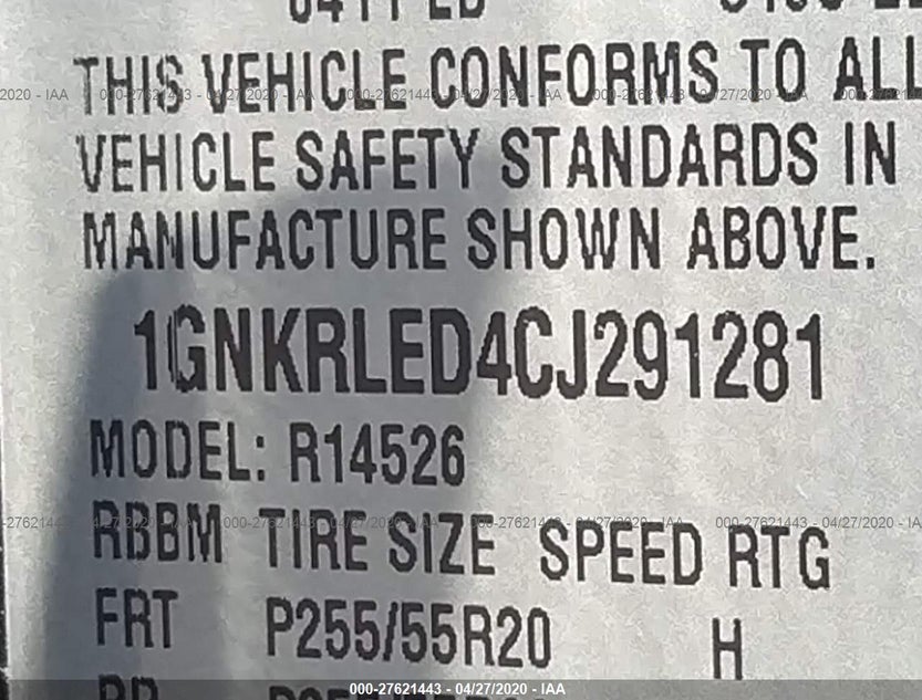 1GNKRLED4CJ291281