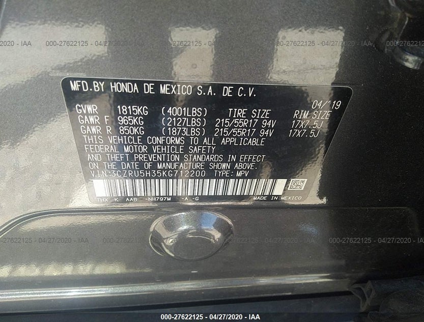 3CZRU5H35KG712200