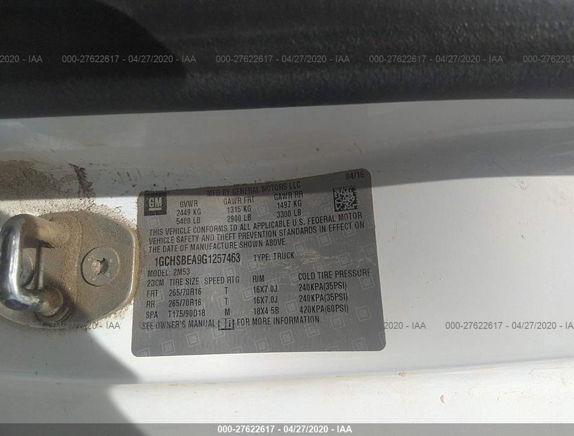 1GCHSBEA9G1257463