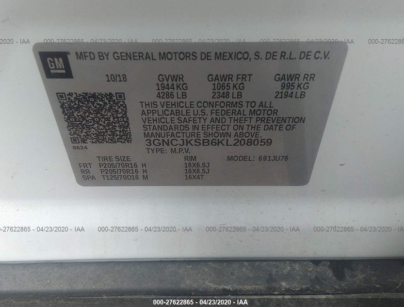 3GNCJKSB6KL208059