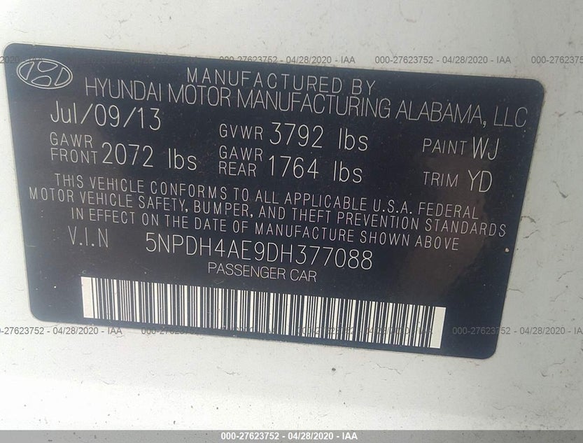 5NPDH4AE9DH377088