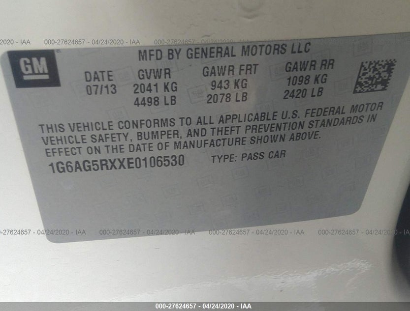 1G6AG5RXXE0106530