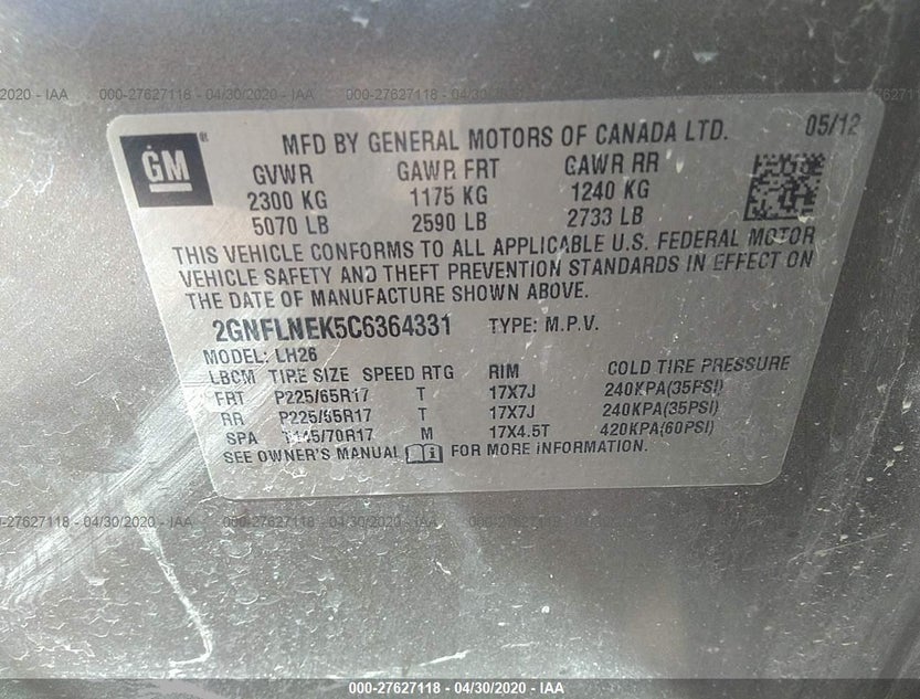 2GNFLNEK5C6364331