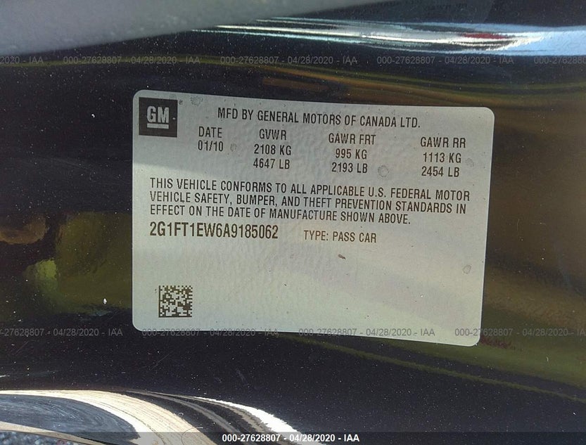2G1FT1EW6A9185062
