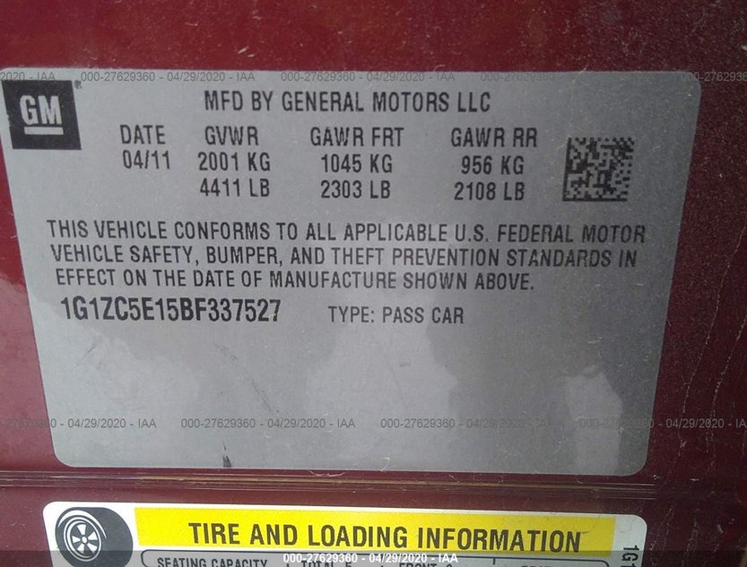 1G1ZC5E15BF337527