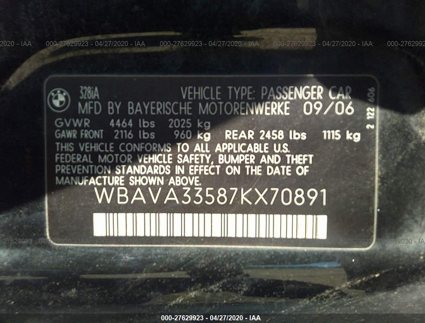 WBAVA33587KX70891