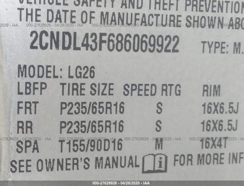 2CNDL43F686069922
